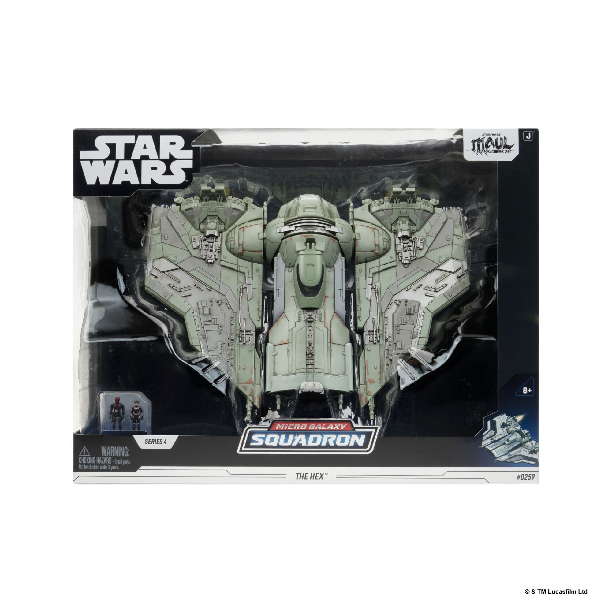 Jazwares Star Wars Micro Galaxy Squadron The Hex 9-Inch Vehicle with 2 Micro Figures 191726025009