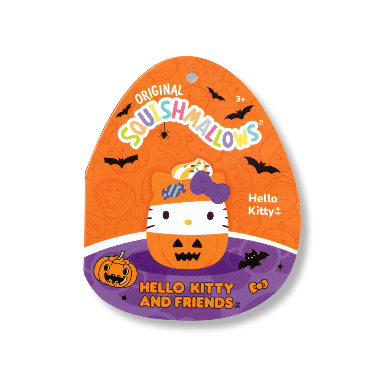 Squishmallows 8-Inch Hello Kitty Halloween Pumpkin Plush