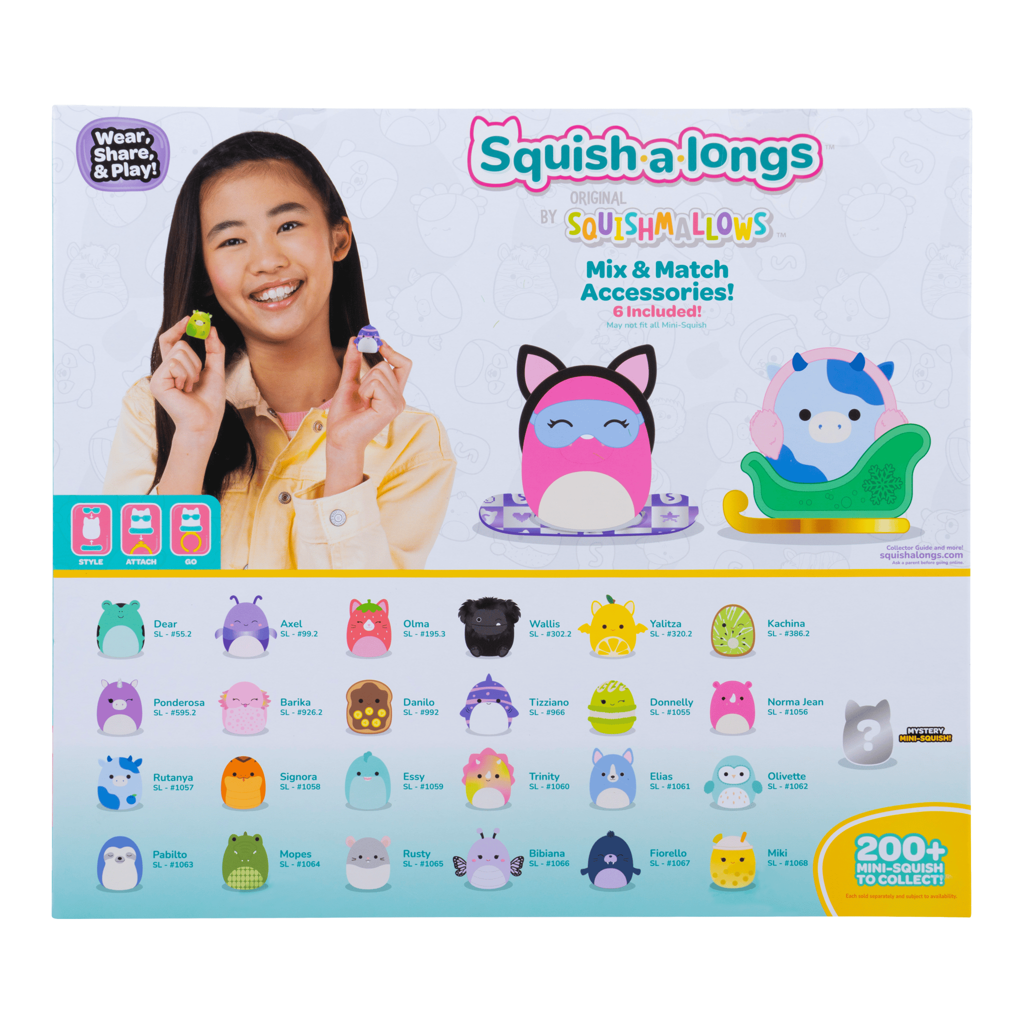 Squishmallows Squish-a-longs 25-Pack Mini Collectibles Style 1 Wave 7