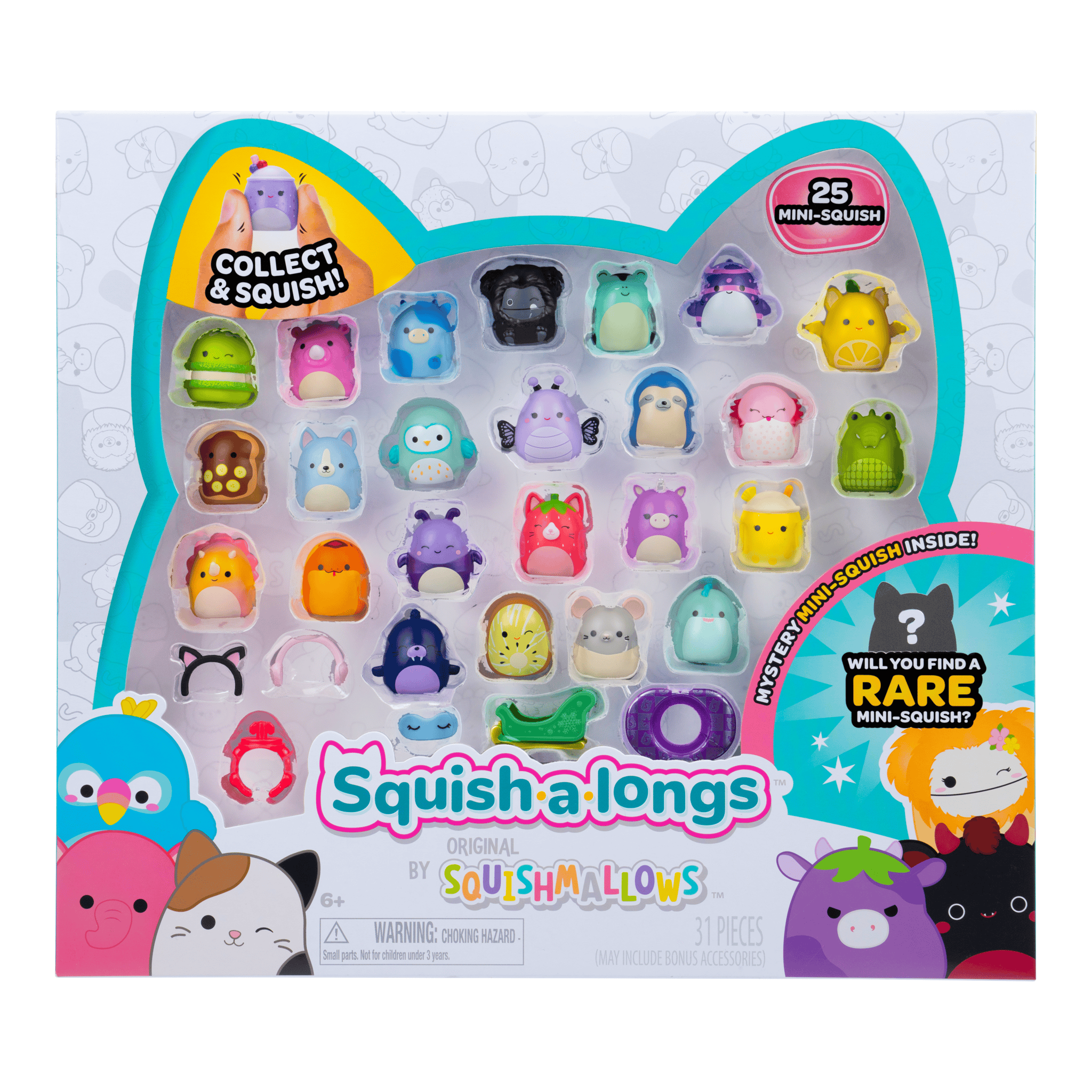 Squishmallows Squish-a-longs 25-Pack Mini Collectibles Style 1 Wave 7