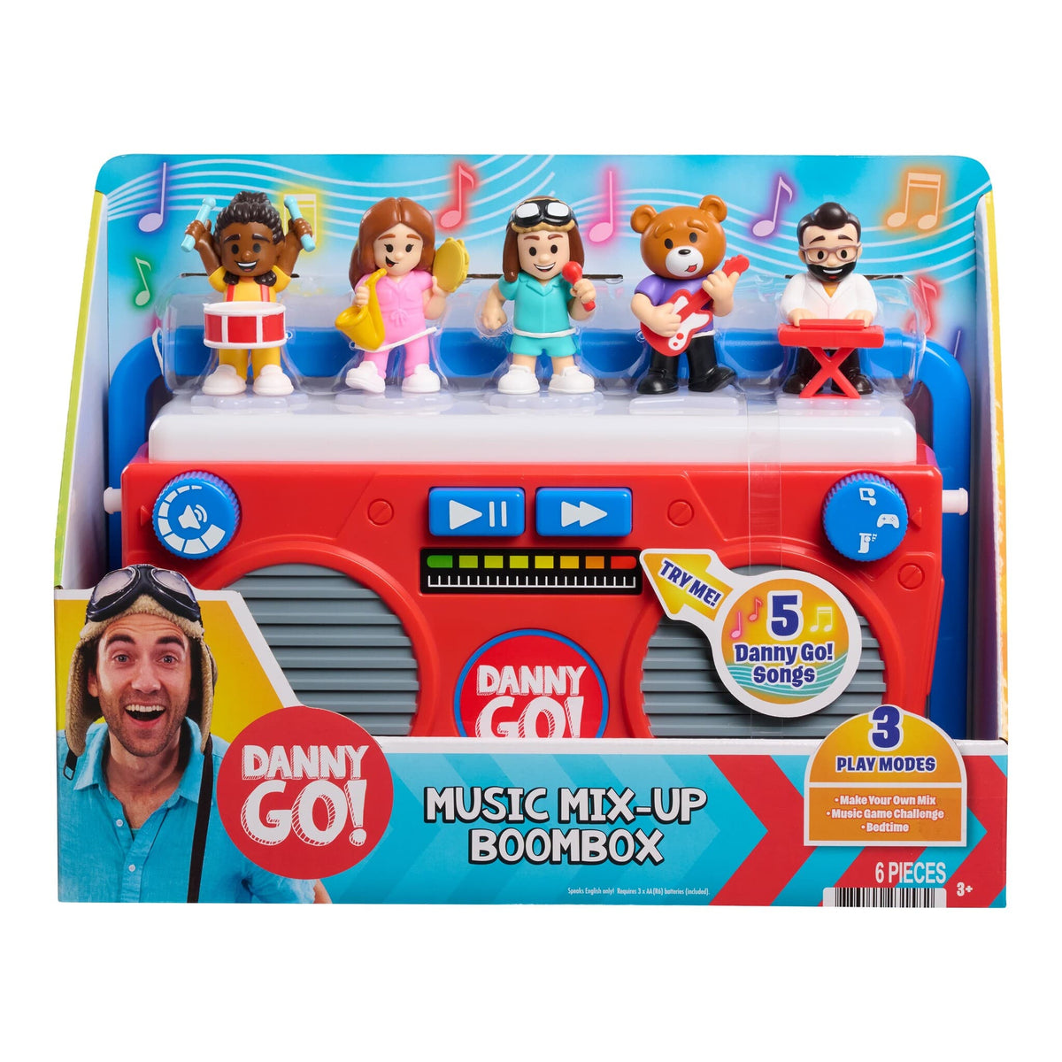 Danny Go! Music Mix-Up Boombox with Lights, Sounds & 5 Figures