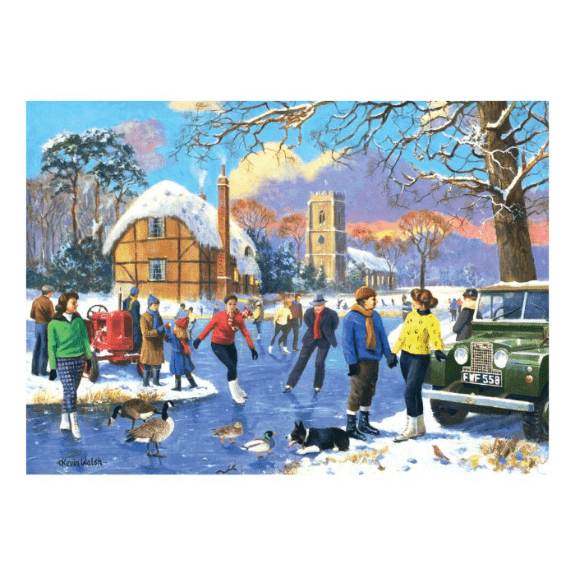 Kidicraft - Christmas Nostalgia Collection - Skating By The Church - 1000 Piece Jigsaw Puzzle 5060337330947