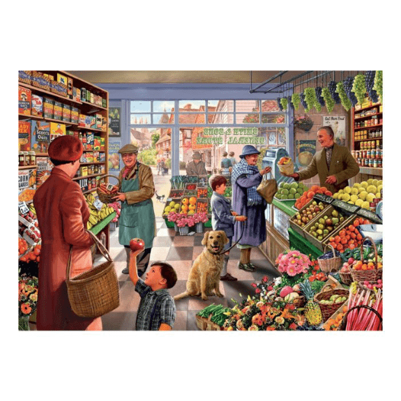 Kidicraft - Ye Olde Shoppe Collection - Greengrocer - 1000 Piece Jigsaw Puzzle 5060337330961