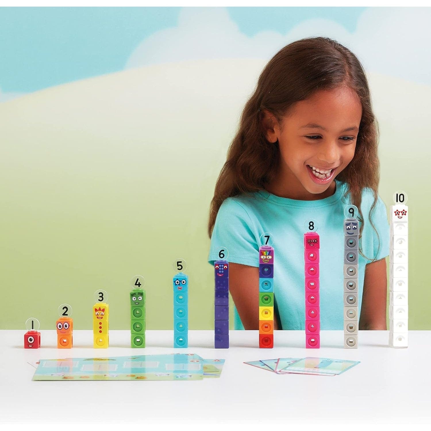Learning Resources - Mathlink Cubes - Numberblocks 1-10 Activity Set 5055506408381