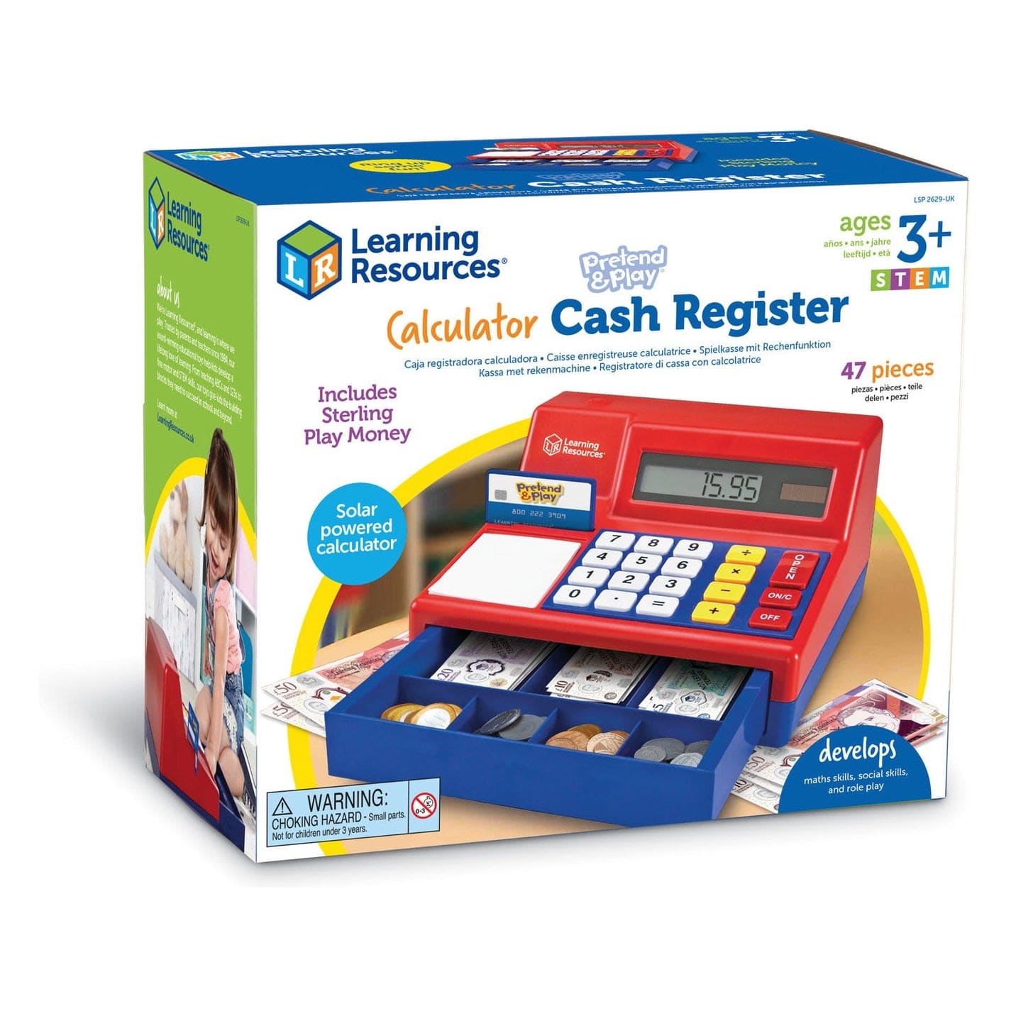 Learning Resources - Pretend & Play Calculator Cash Register (UK) 765023626292