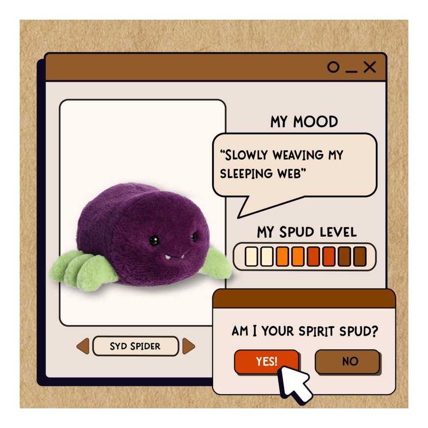 Aurora: Spudsters Syd Spider Plush 10 Inch Toy Soft