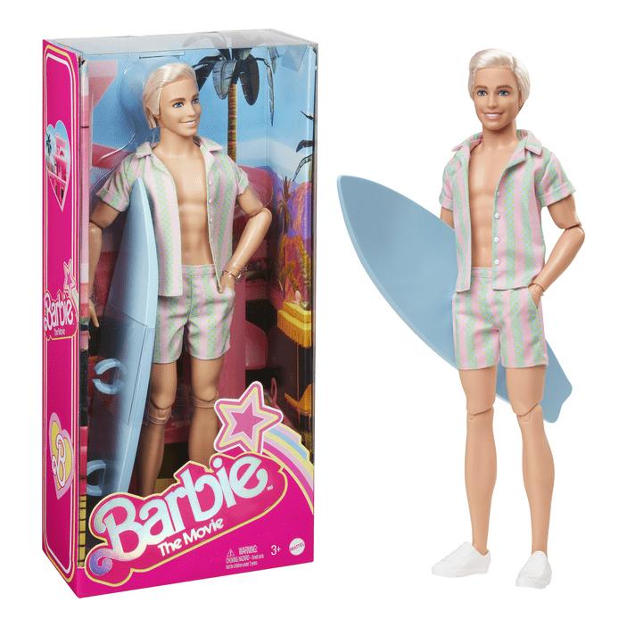 Barbie Movie Ken Pastel Stripes Beach Set 0194735160747