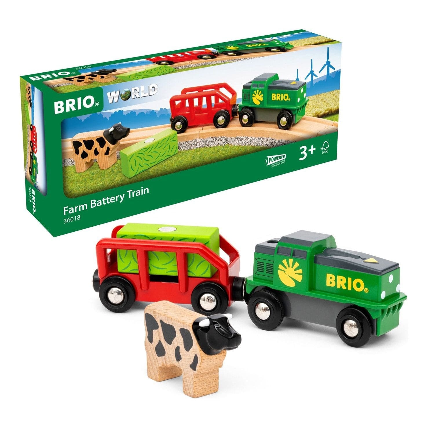 Brio Farm Battery Train 7312350360189