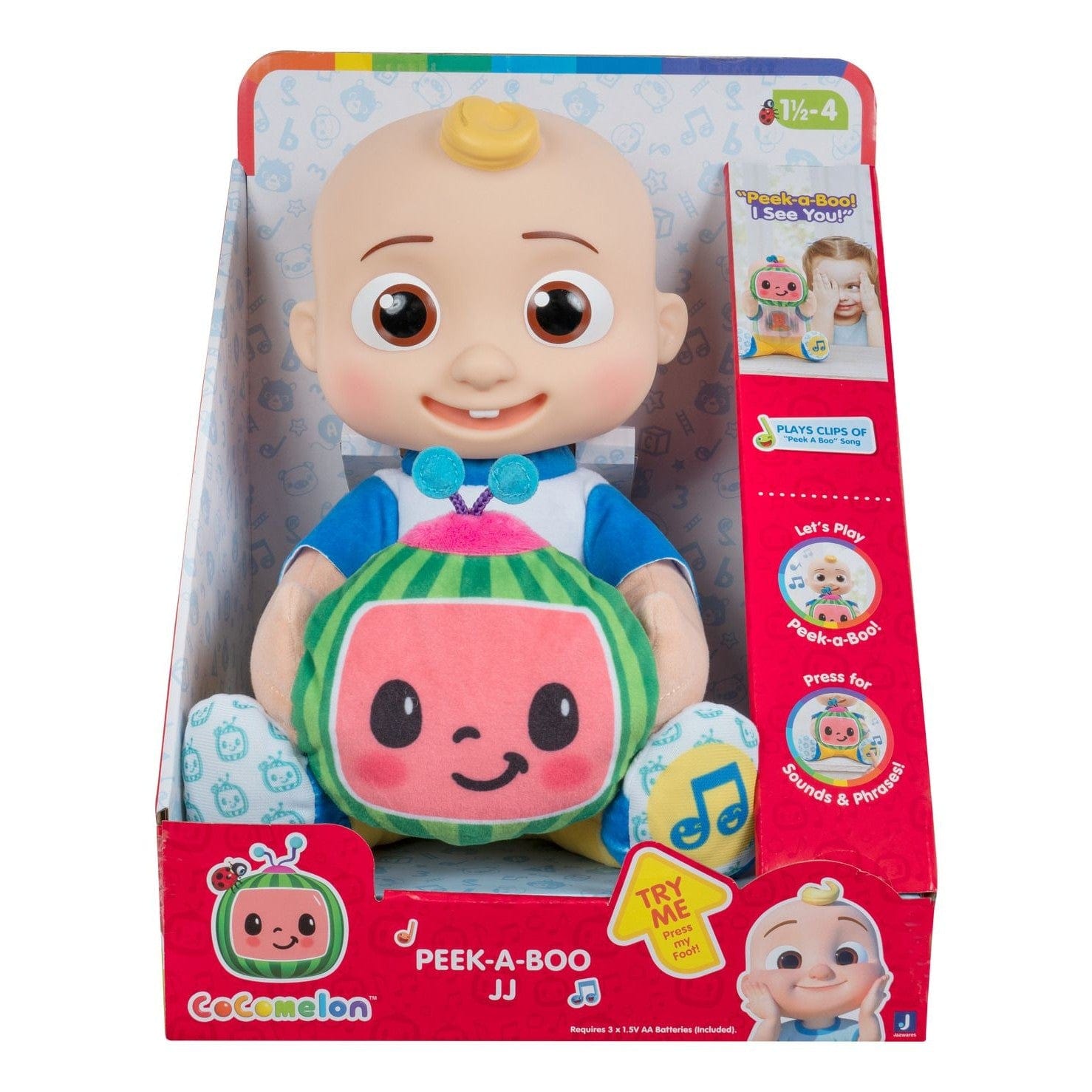 Cocomelon - Peek-a-Boo JJ Feature Plush 191726505877