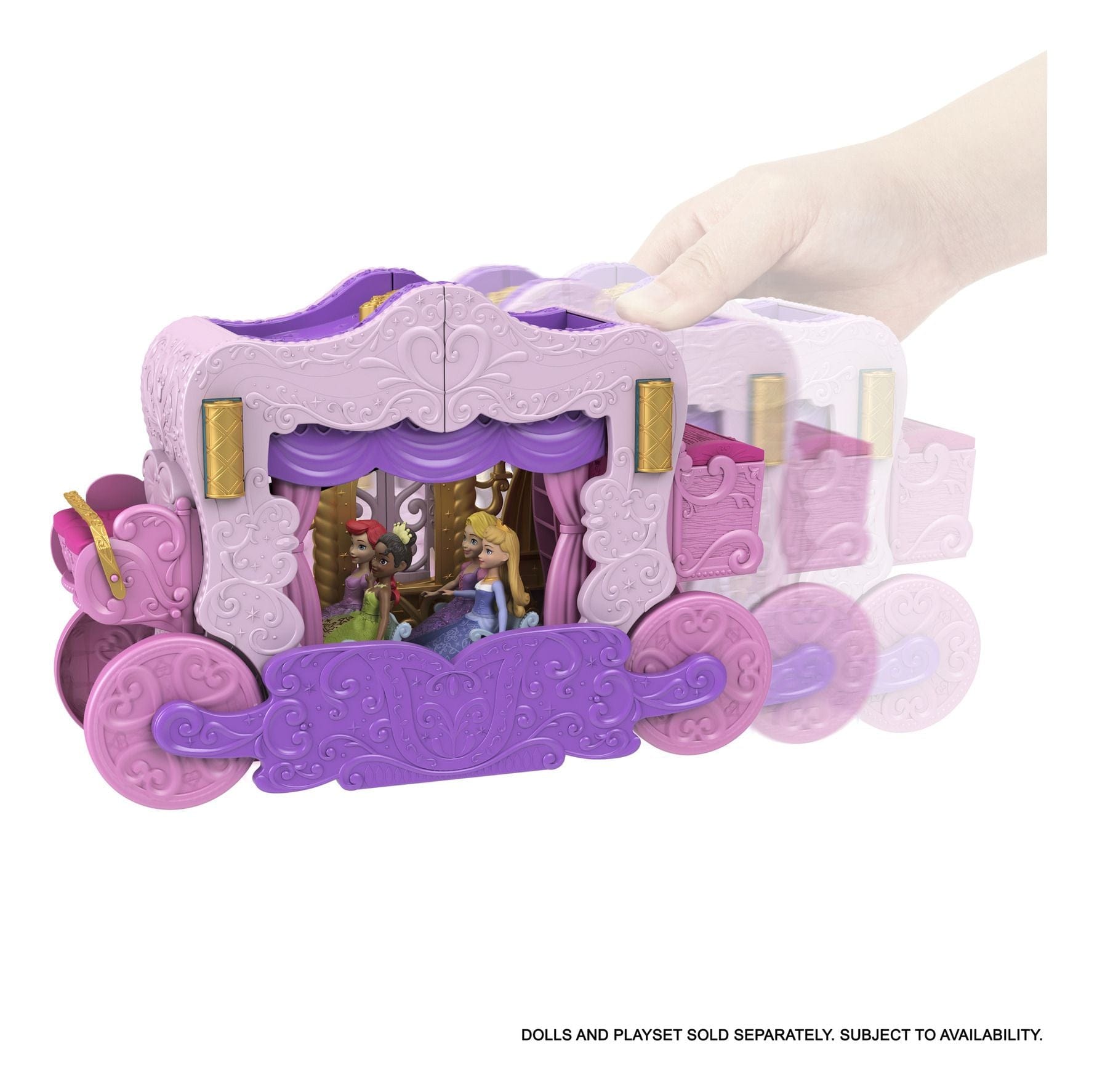 Disney Princess Carriage to Castle 2in1 Playset 194735222766