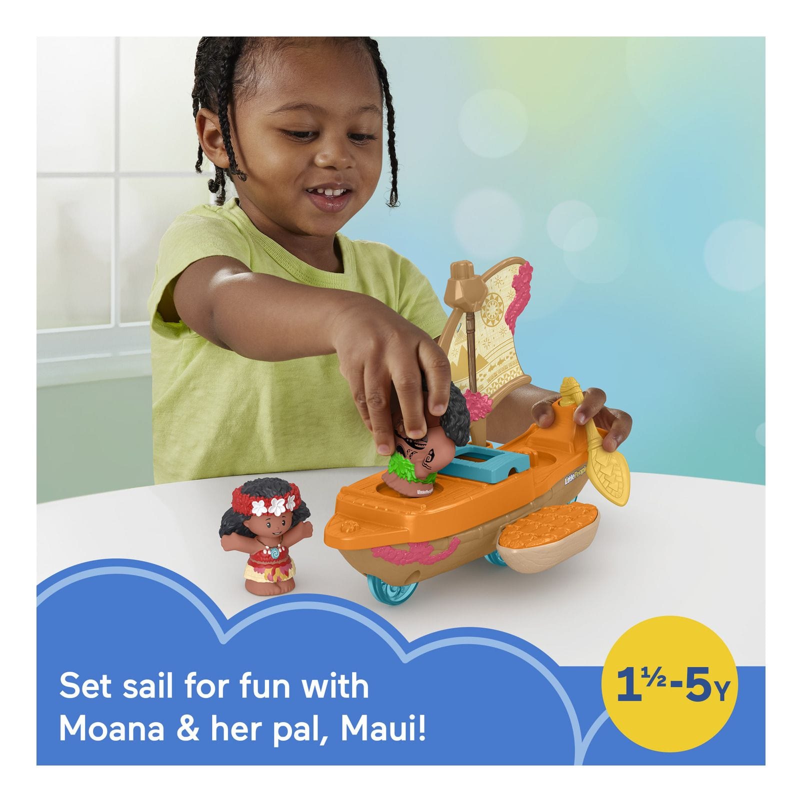 *Fisher Price Little People - Moana & Maui's Canoe 194735147939