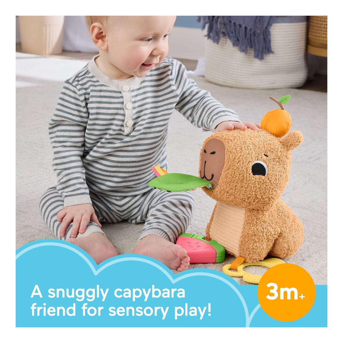 * Fisher Price Sensimals Snuggly Snacky Capy 194735254262
