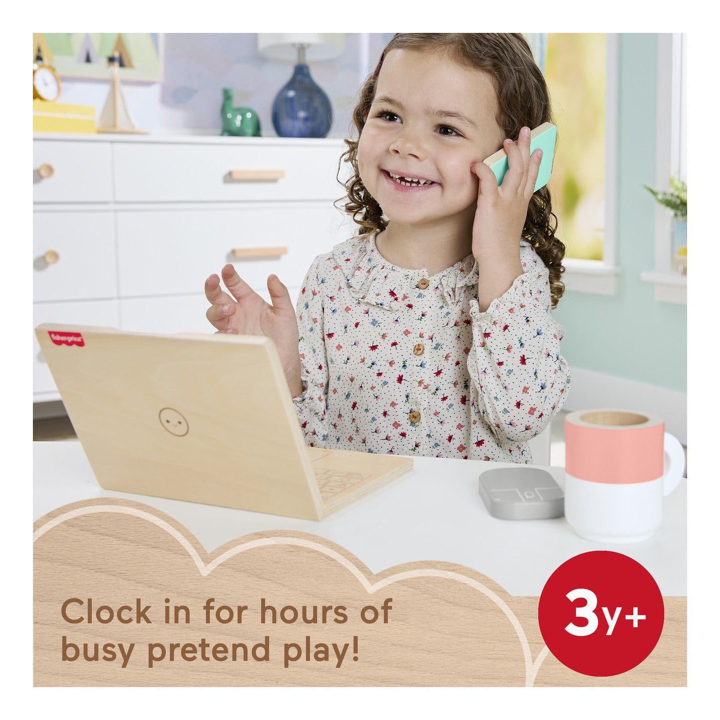 Fisher Price Wooden Work From Home Set
