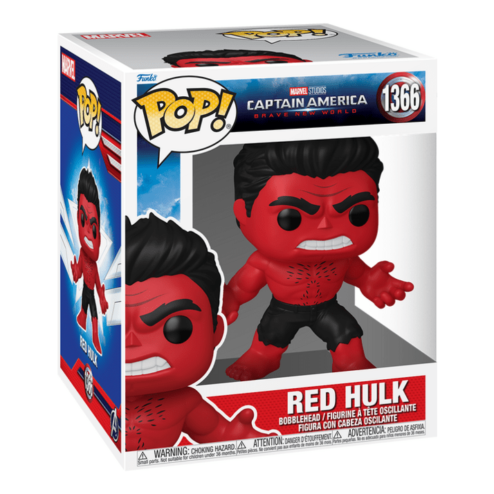 Funko Pop! Super 6in - CA BNW - Red Hulk Figure