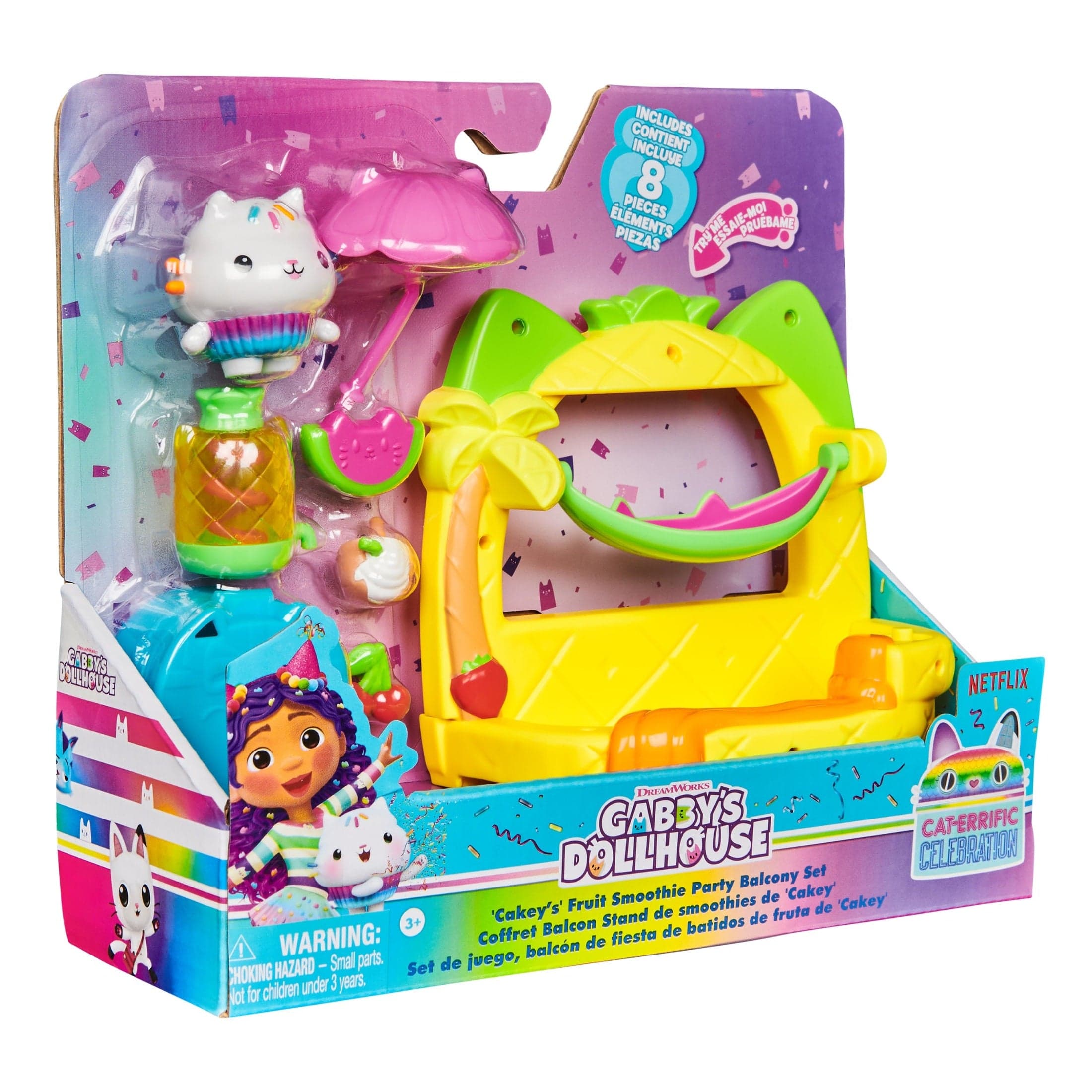 Gabby's Dollhouse Cakey Fruit Smoothie Party Playset 681147039452