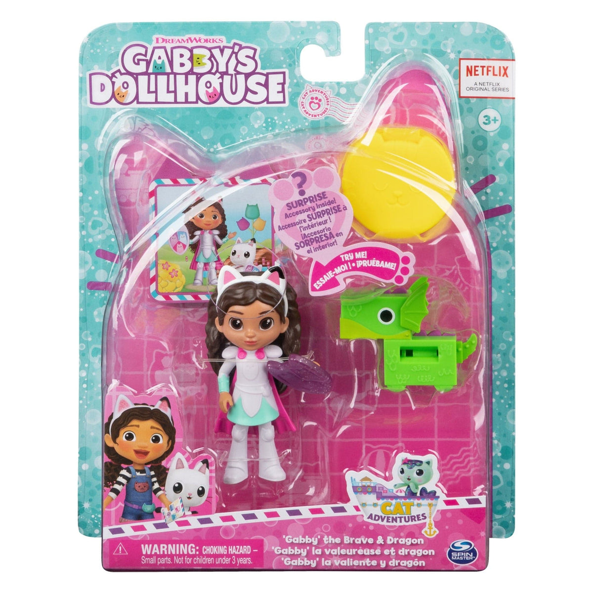 Gabby's Dollhouse Cat-tivity The Brave and Dragon Playset