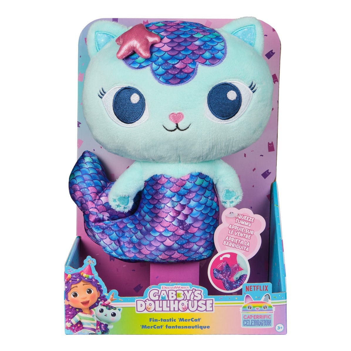 Gabby's Dollhouse – Deluxe Plush MerCat Toy 681147046535