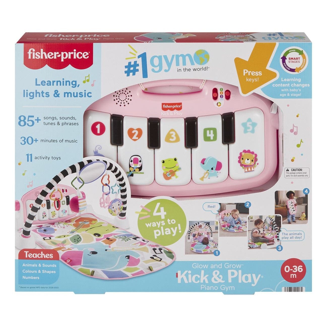 Glow & Grow Kick & Play Gym Pink 194735224135