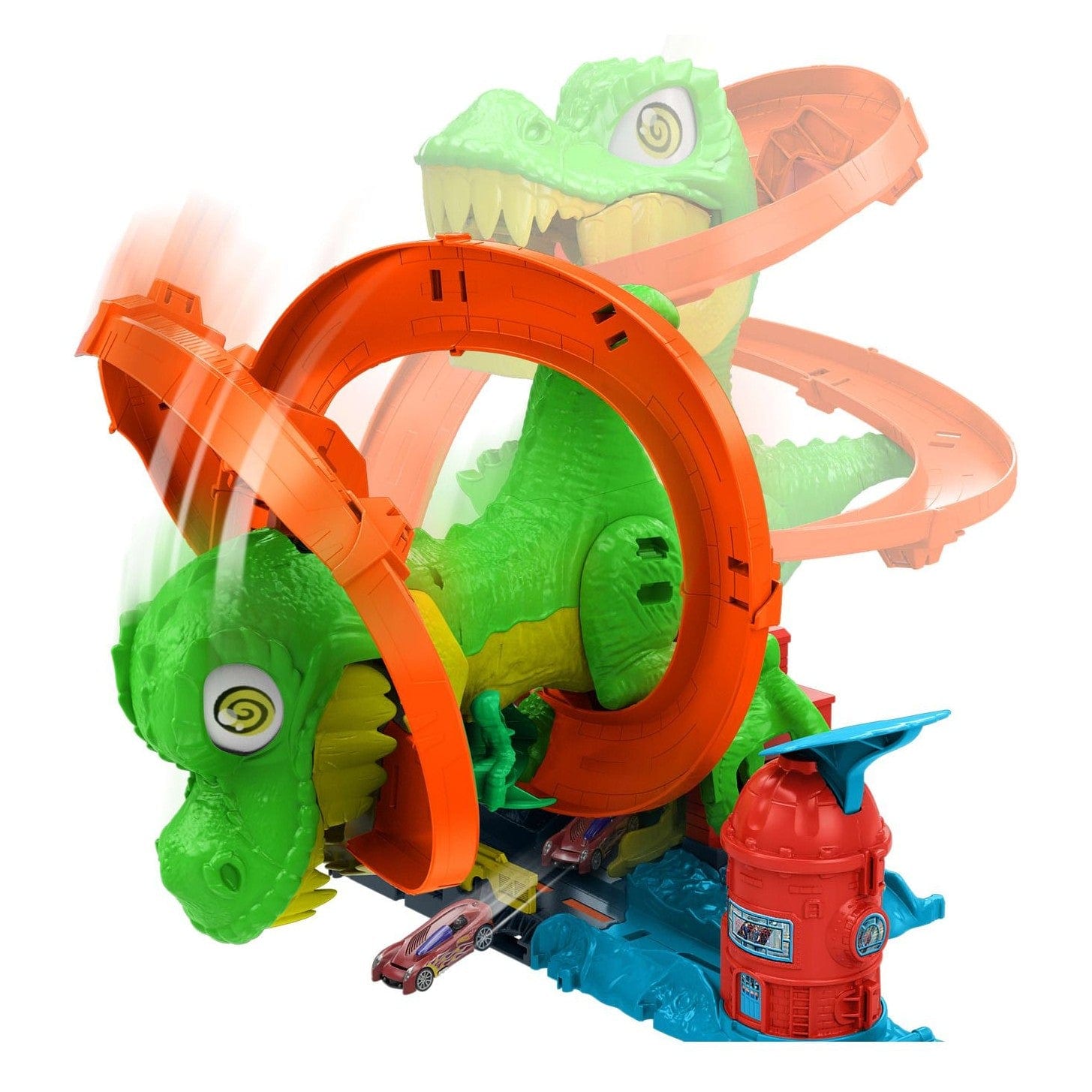 * Hot Wheels City T-Rex Fire Station 194735264186