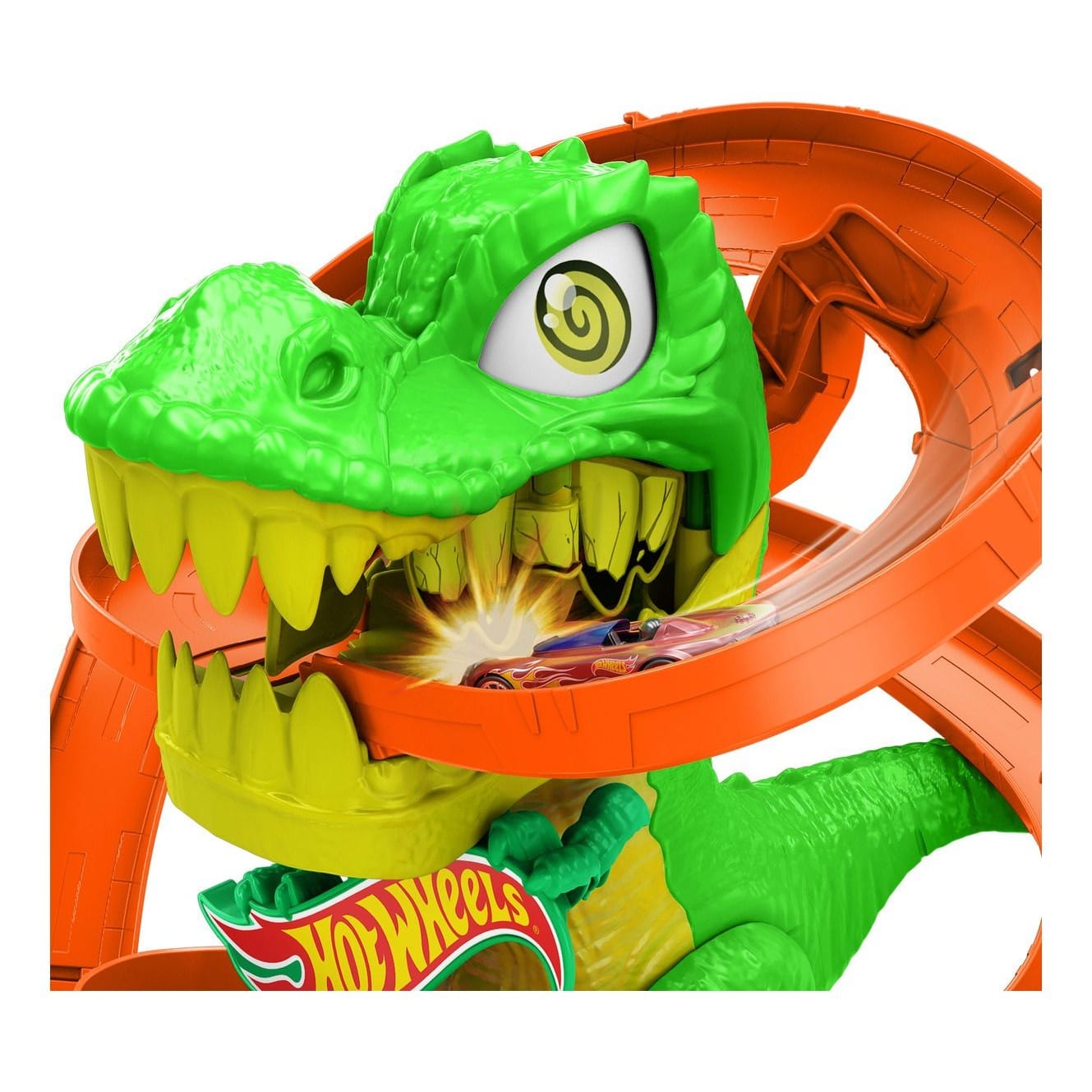 * Hot Wheels City T-Rex Fire Station 194735264186