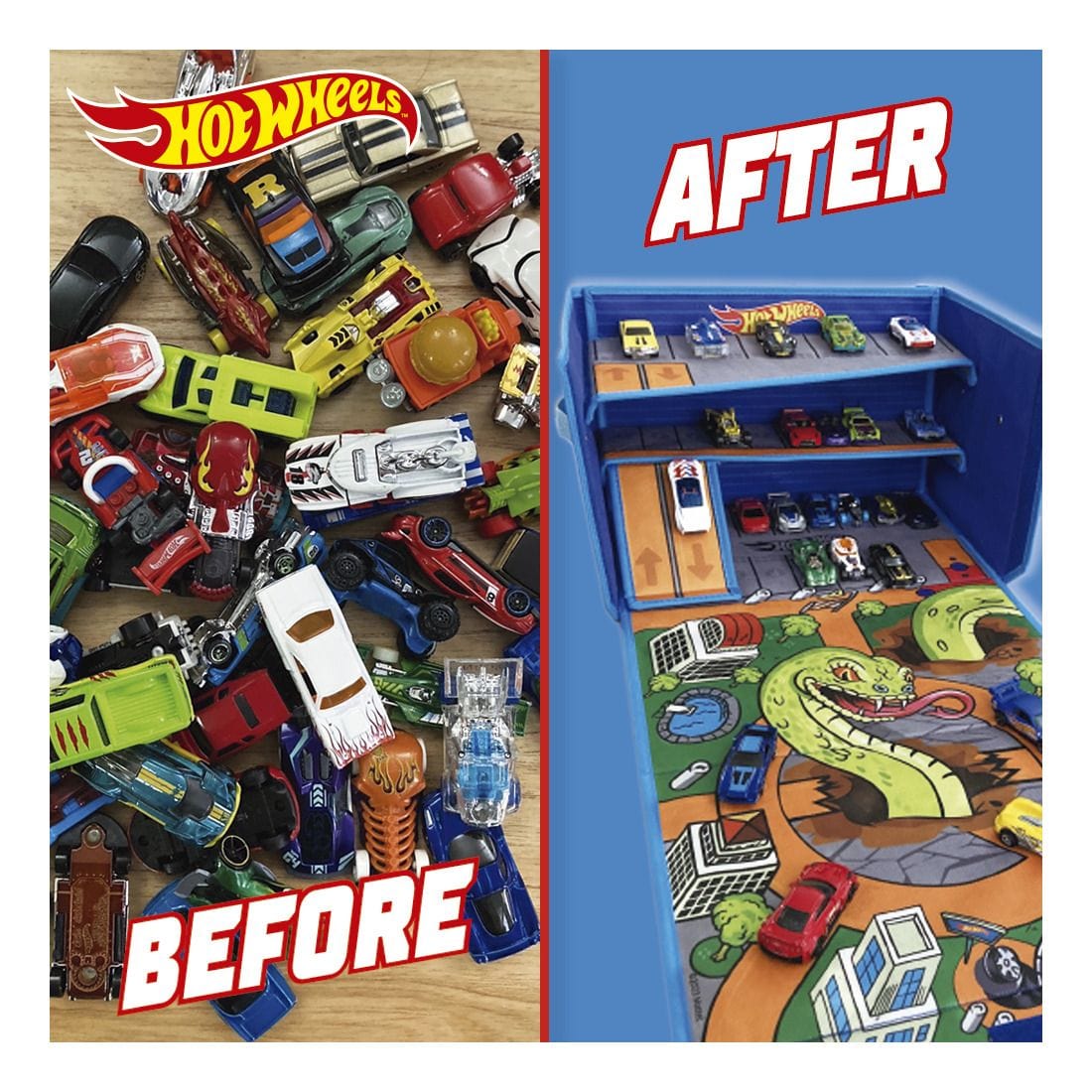 Hot Wheels Flex Cube playmat Garage storage 4893825032341