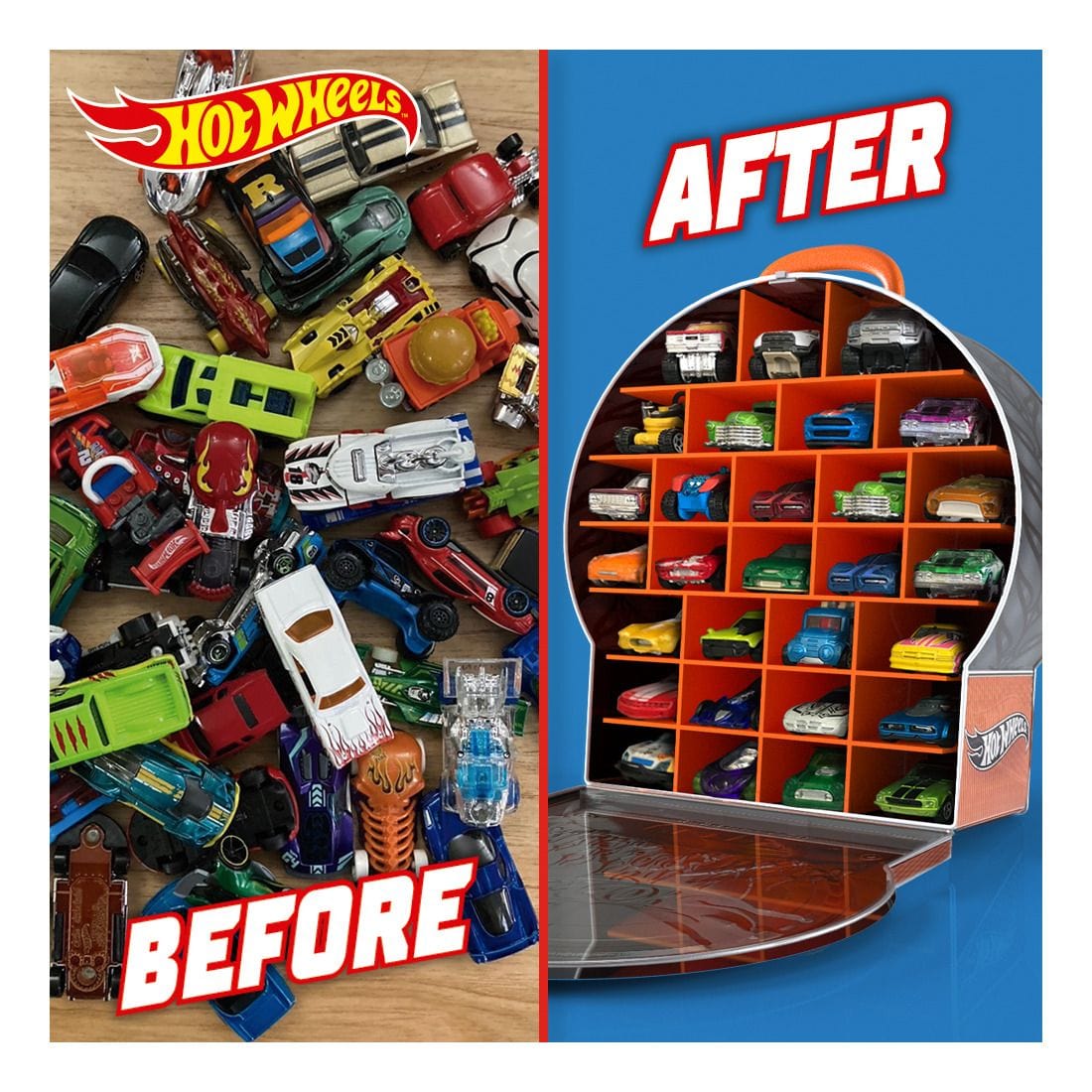 Hot Wheels Metallic Shaped Car Case With Handle 4893825032143