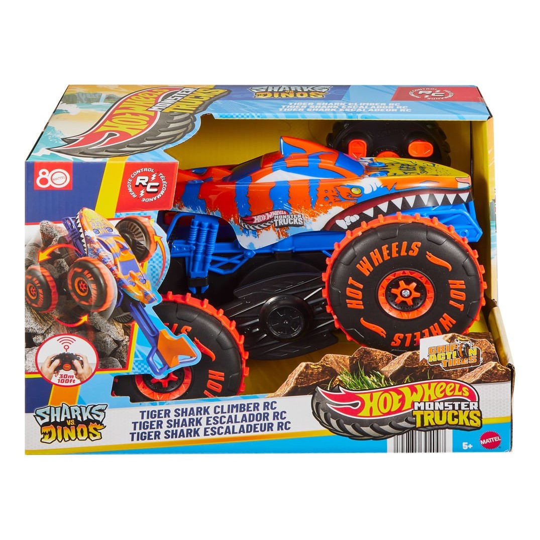 * Hot Wheels Monster Trucks 1:15 Tiger Shark RC