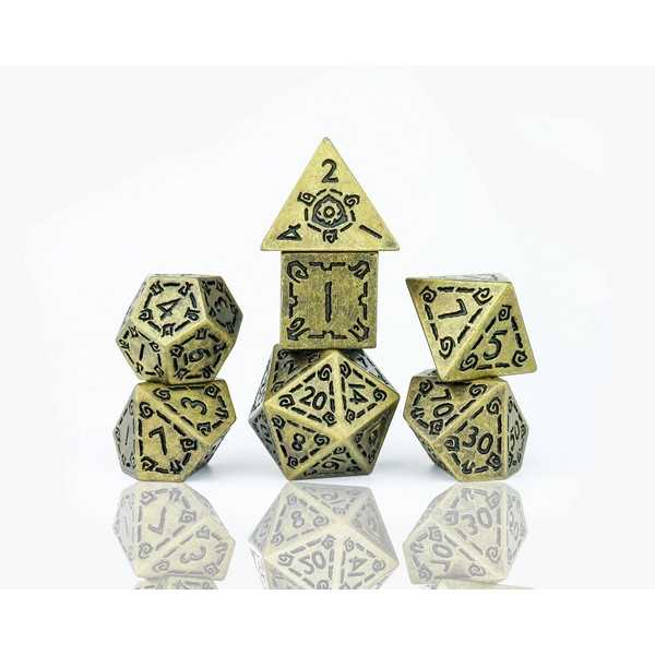 Illusory Metal Gold Poly Set - Sirius Dice 810113710037