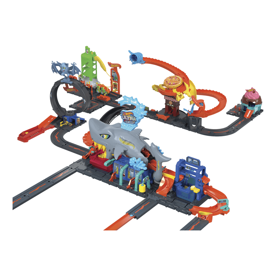 J! Hot Wheels City Ultra Shark Car Wash 0194735195091