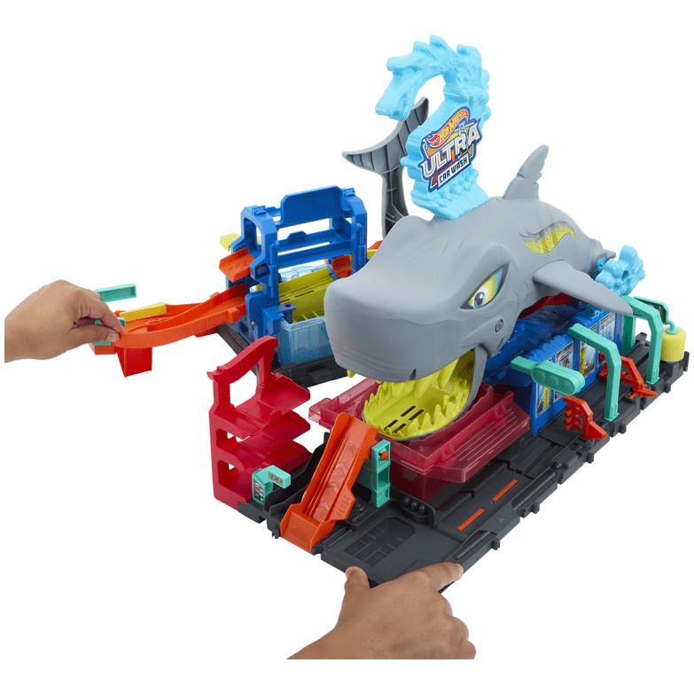 J! Hot Wheels City Ultra Shark Car Wash 0194735195091
