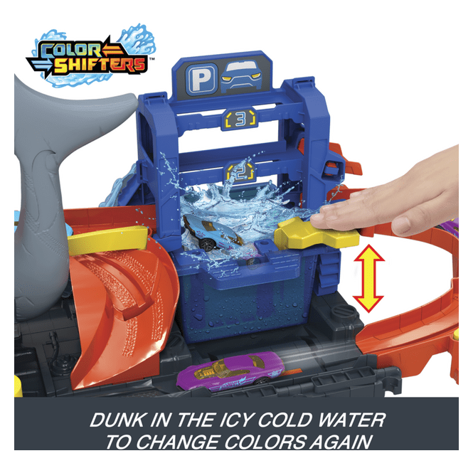 J! Hot Wheels City Ultra Shark Car Wash 0194735195091