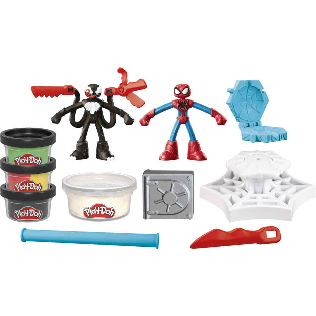 J! Play-Doh Spiderman Launch and Slice Battle 5010996257611