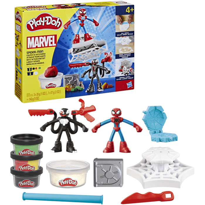 J! Play-Doh Spiderman Launch and Slice Battle 5010996257611