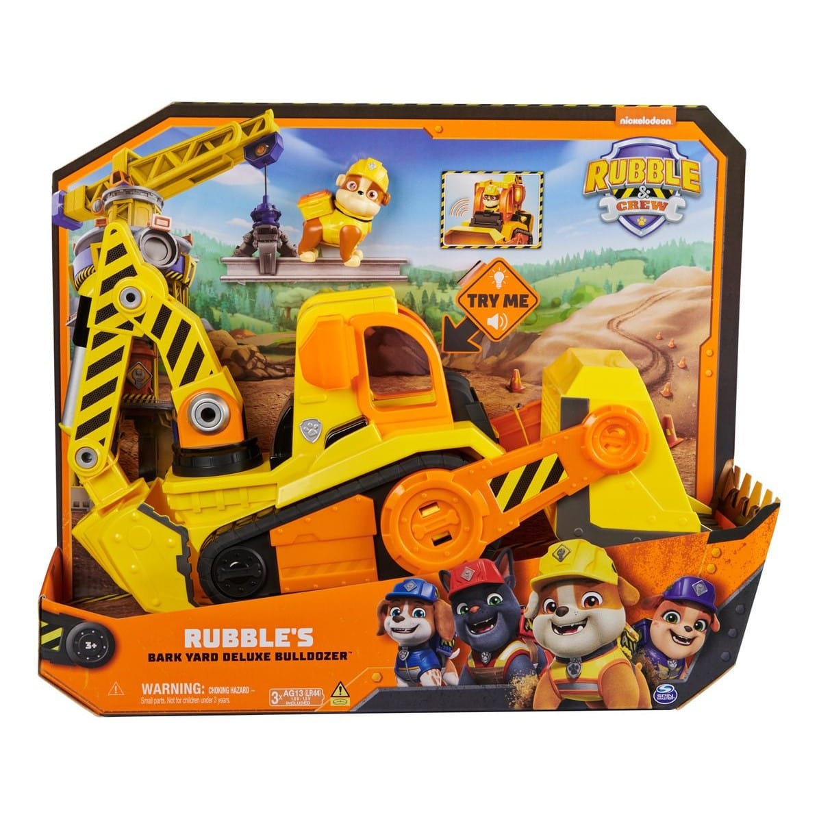 J! Rubble & Crew Rubble's Barkyard Dlx Bulldozer 778988496275