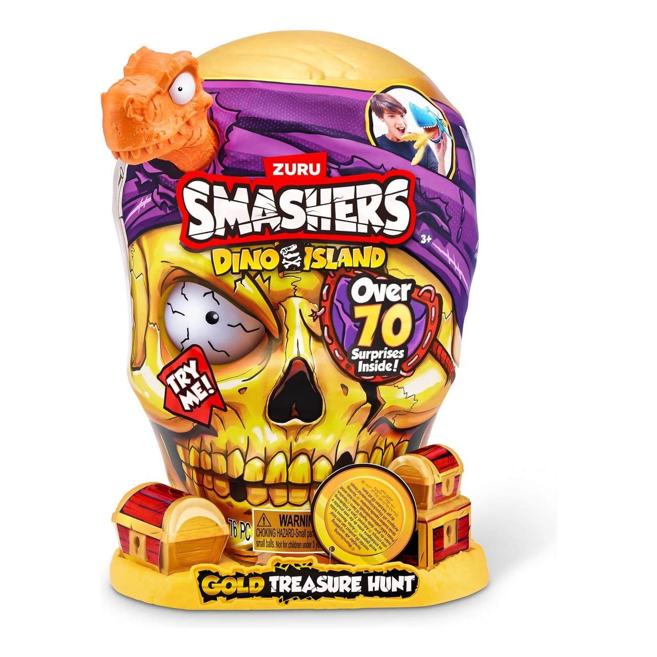 J! Smashers Dino Island S1 Gold Treasure Hunt 193052064356