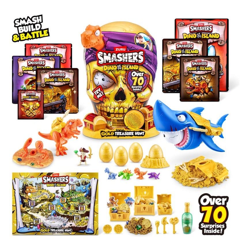 J! Smashers Dino Island S1 Gold Treasure Hunt 193052064356