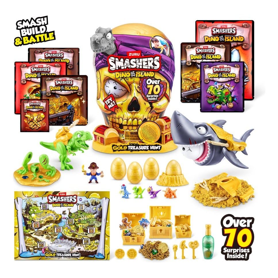 J! Smashers Dino Island S1 Gold Treasure Hunt 193052064356