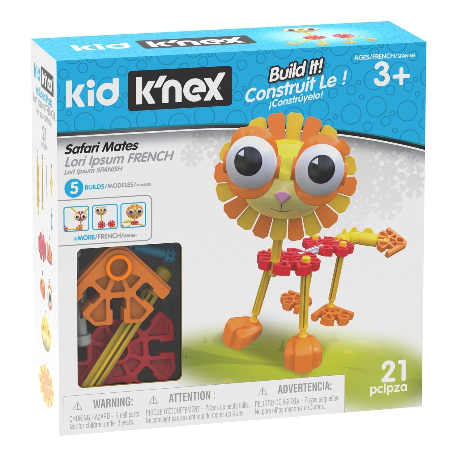 Kid K'nex Safari Mates Building Set 744476856135