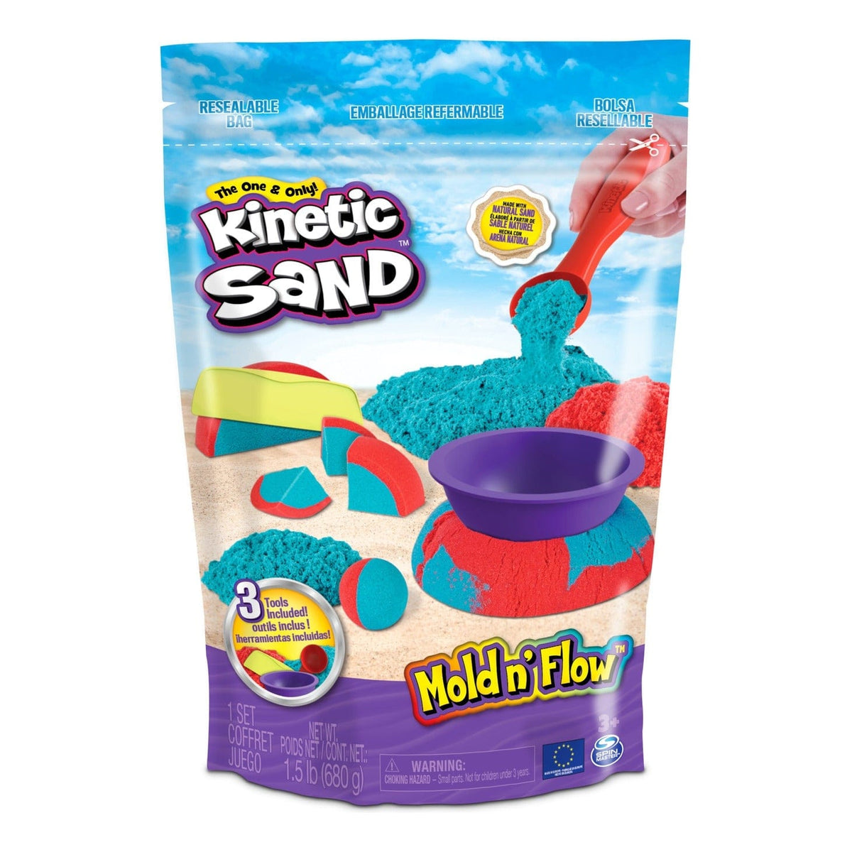 Kinetic Sand – Mould and Flow Playset for Creative Fun 778988491652