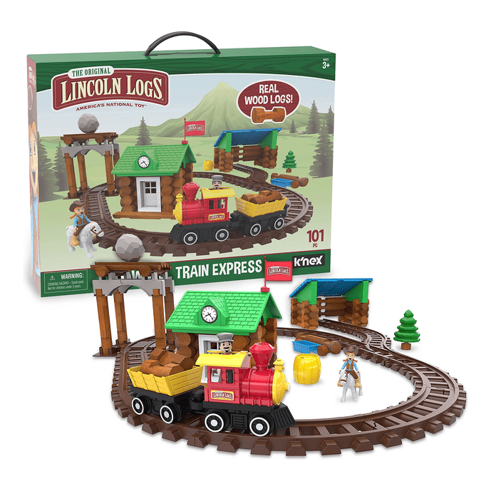 Lincoln Logs Sawmill Express Train 101 Piece Set | Lennie's Toys