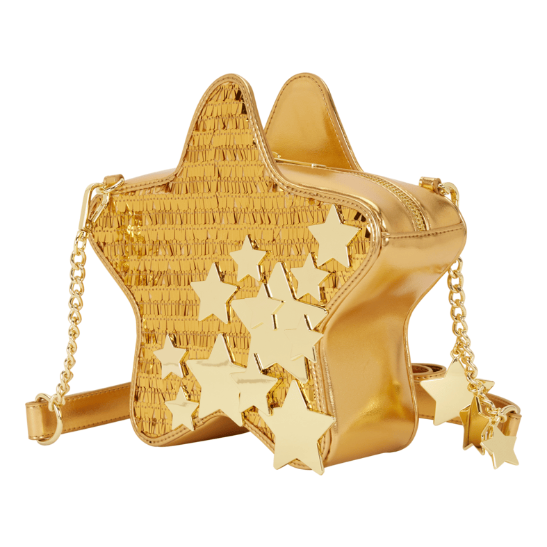 Loungefly - Figural Gold Stars Seq. Cross. Bag 671803568419