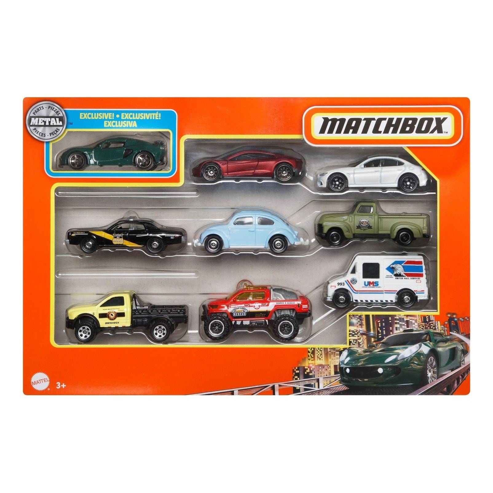 Matchbox 9 Car Giftpack Asst 746775159702