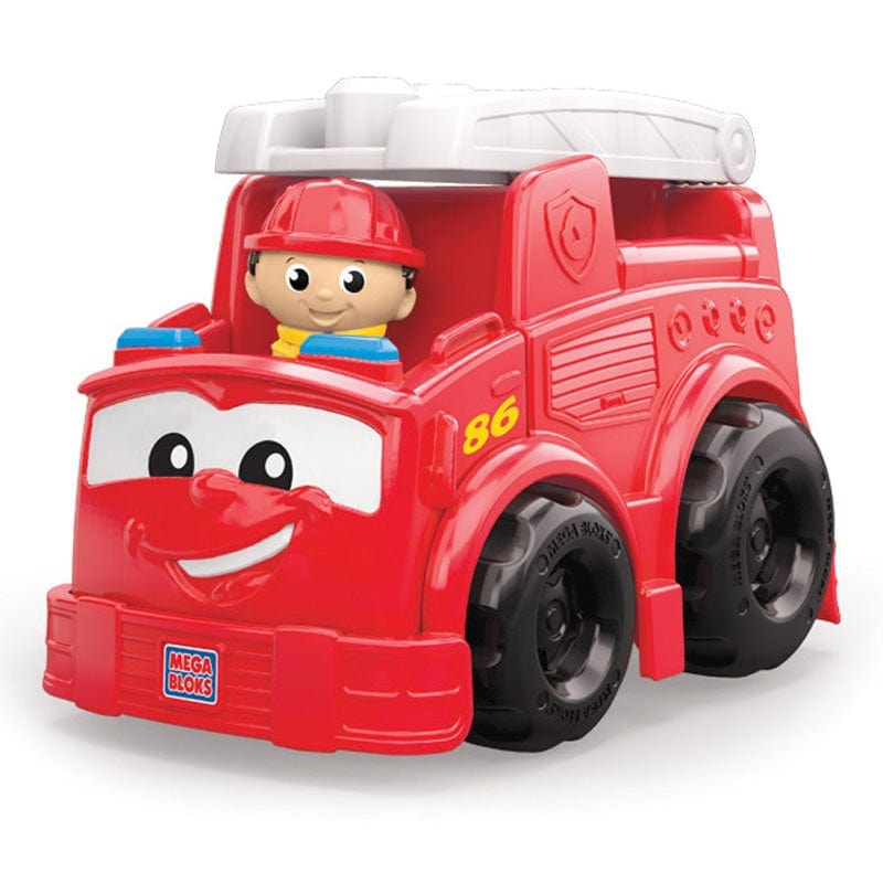 Mega Bloks Lil Vehicles Classic Assorted Building Set with Peter Police Car Dylan Dump Truck and Freddy Firetruck 0065541804081