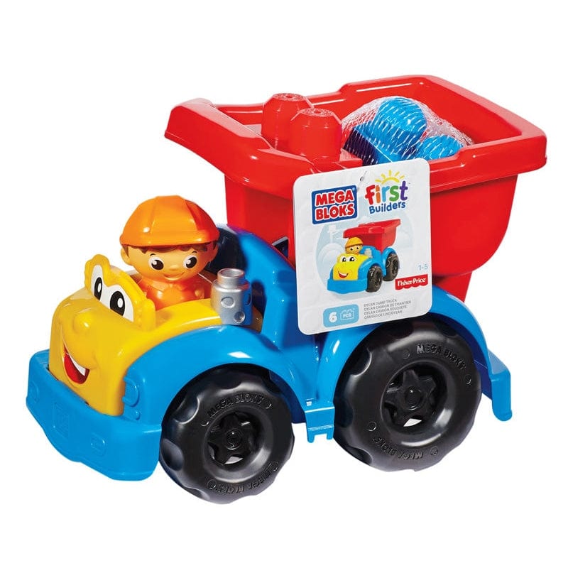 Mega Bloks Lil Vehicles Classic Assorted Building Set with Peter Police Car Dylan Dump Truck and Freddy Firetruck 0065541804081
