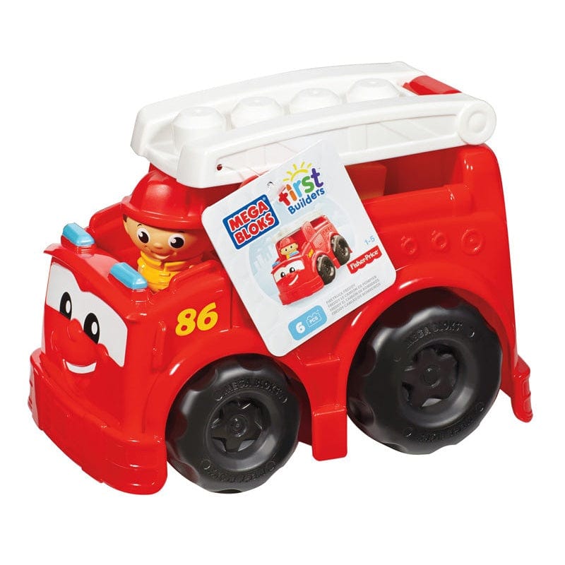 Mega Bloks Lil Vehicles Classic Assorted Building Set with Peter Police Car Dylan Dump Truck and Freddy Firetruck 0065541804081