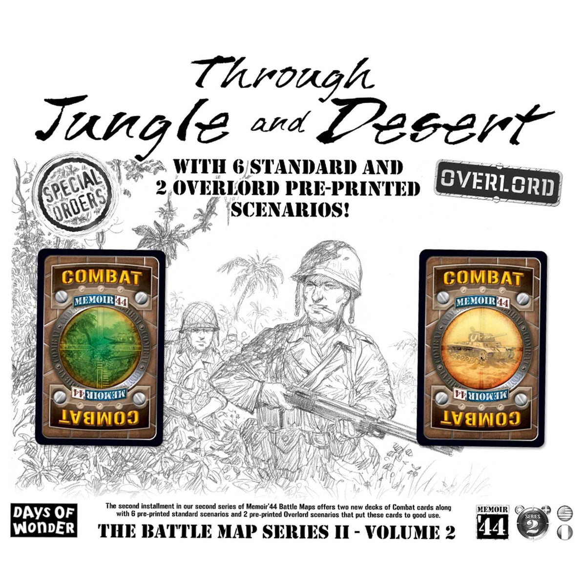 Memoir '44 OP6 Battle Map - Through Desert and Jungle 824968730263