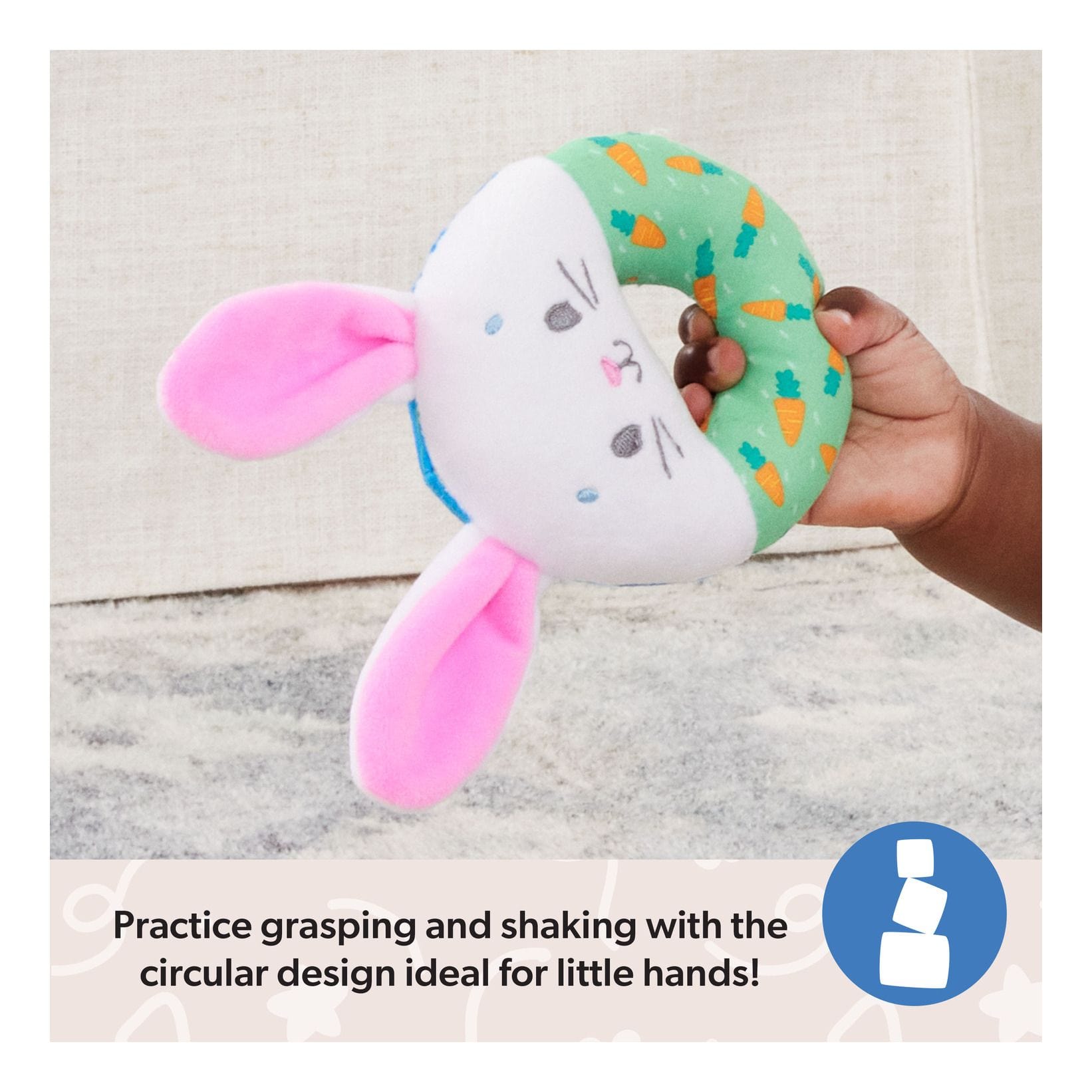 * Miss Rachel Hop Little Bunnies Soft Rattle 681147054998