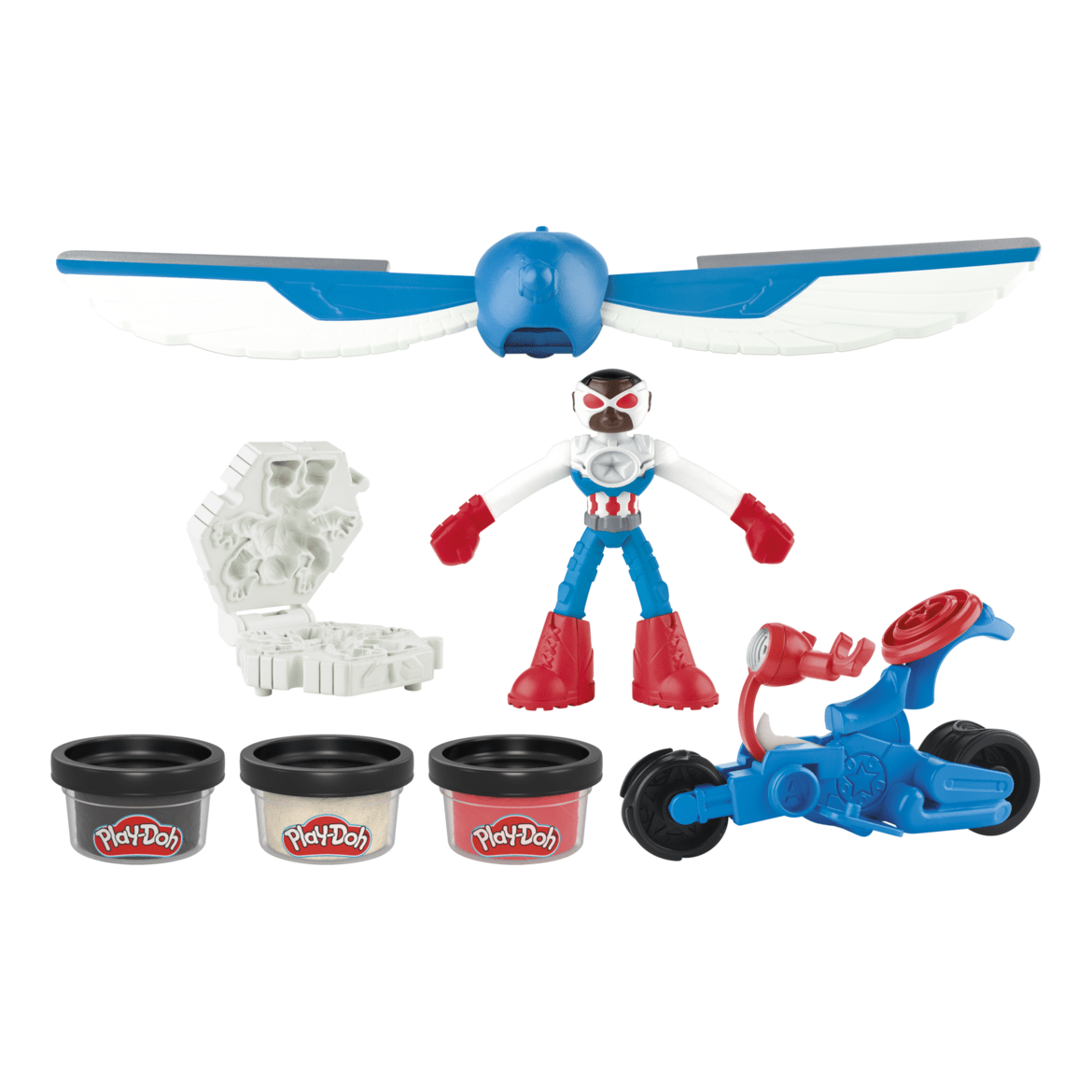 * Play Doh Captain America Moto Slicer 5010996280008