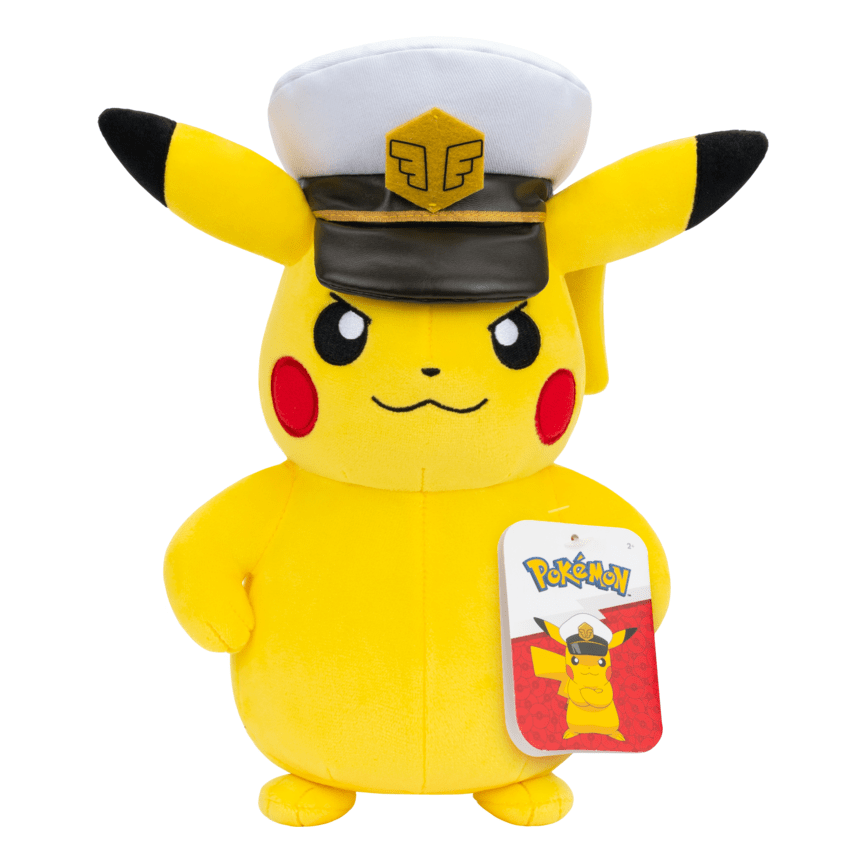 * Pokemon 8in Plush Captain Pikachu 191726763079