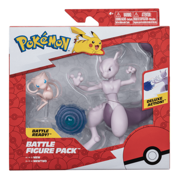 * Pokemon Figure 2 Pack - 4.5in Mewto & 2in Mew 191726471394